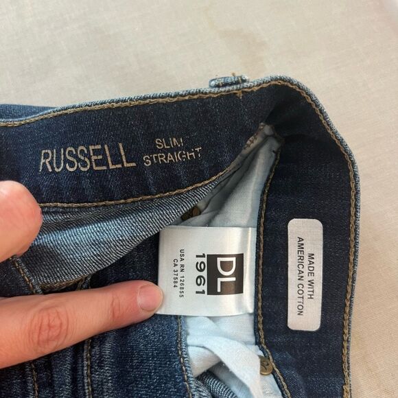 DL 1961 Dark Blue  DL PRO 360° Comfort Russell Slim Straight Jean Ford 30 x 33 - Picture 9 of 12